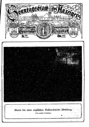 Guhrauer Anzeiger an der Schlesisch-Posener Grenze vom 21.01.1917