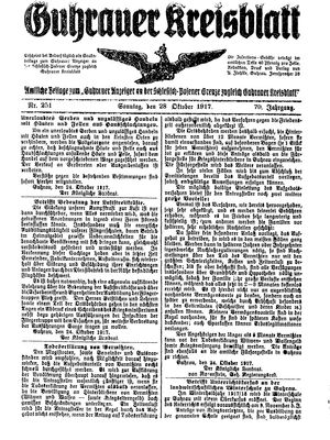 Guhrauer Anzeiger an der Schlesisch-Posener Grenze vom 28.10.1917