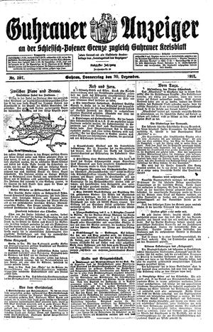 Guhrauer Anzeiger an der Schlesisch-Posener Grenze vom 20.12.1917