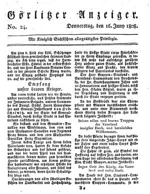 Görlitzer Anzeiger on Jun 16, 1808
