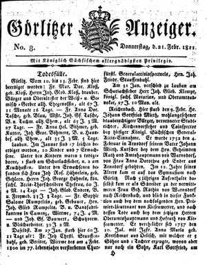 Görlitzer Anzeiger on Feb 21, 1811