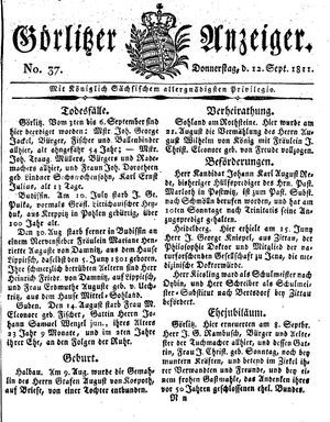 Görlitzer Anzeiger vom 12.09.1811