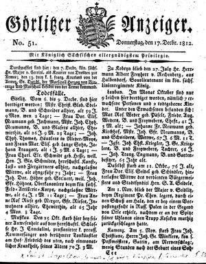 Görlitzer Anzeiger on Dec 17, 1812