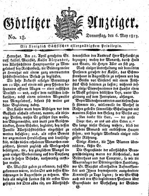 Görlitzer Anzeiger vom 06.05.1813