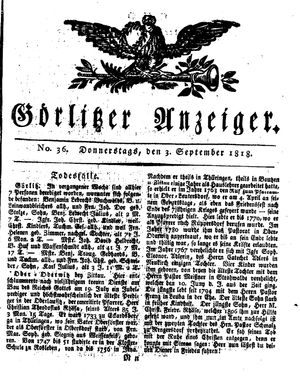 Görlitzer Anzeiger on Sep 3, 1818