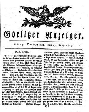 Görlitzer Anzeiger on Jun 17, 1819