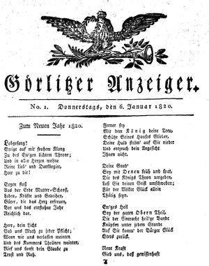 Görlitzer Anzeiger on Jan 6, 1820