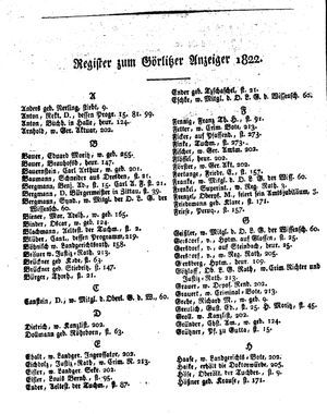 Görlitzer Anzeiger on Jan 1, 1822