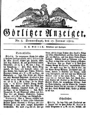 Görlitzer Anzeiger vom 17.01.1822