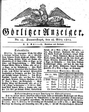 Görlitzer Anzeiger on Mar 28, 1822