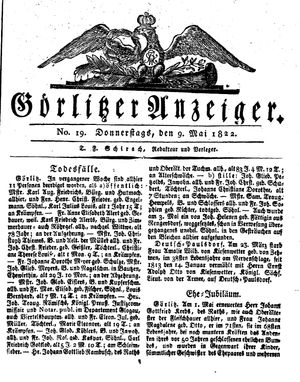 Görlitzer Anzeiger on May 9, 1822