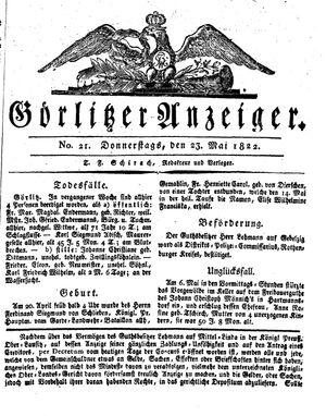 Görlitzer Anzeiger on May 23, 1822