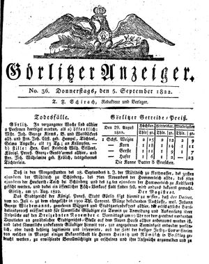 Görlitzer Anzeiger on Sep 5, 1822