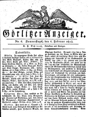 Görlitzer Anzeiger on Feb 6, 1823