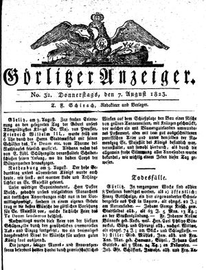 Görlitzer Anzeiger on Aug 7, 1823
