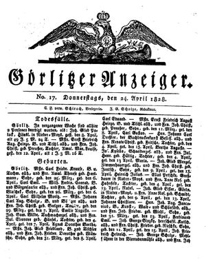 Görlitzer Anzeiger on Apr 24, 1828