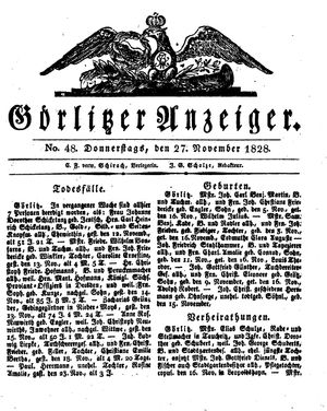 Görlitzer Anzeiger on Nov 27, 1828