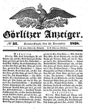 Görlitzer Anzeiger on Dec 20, 1838