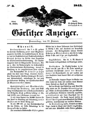 Görlitzer Anzeiger on Jan 19, 1843