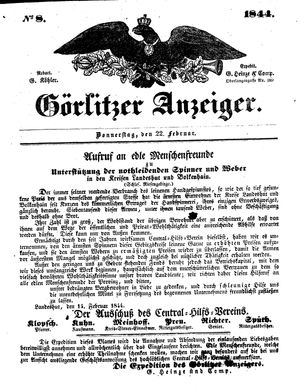 Görlitzer Anzeiger on Feb 22, 1844