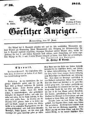 Görlitzer Anzeiger on Jun 27, 1844