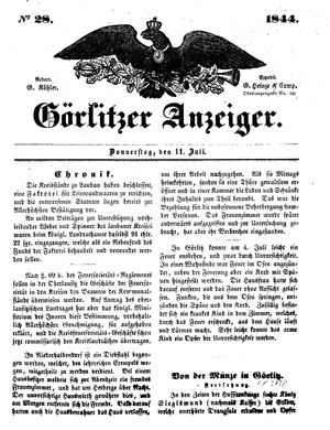 Görlitzer Anzeiger vom 11.07.1844