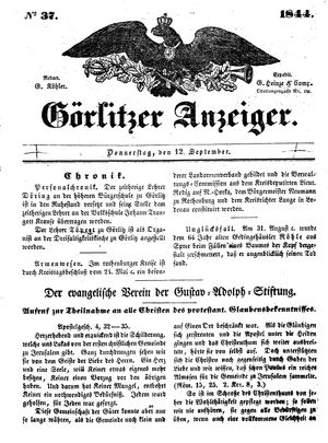 Görlitzer Anzeiger on Sep 12, 1844