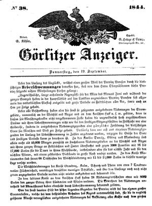 Görlitzer Anzeiger on Sep 19, 1844