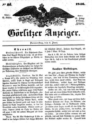 Görlitzer Anzeiger on Jun 4, 1846