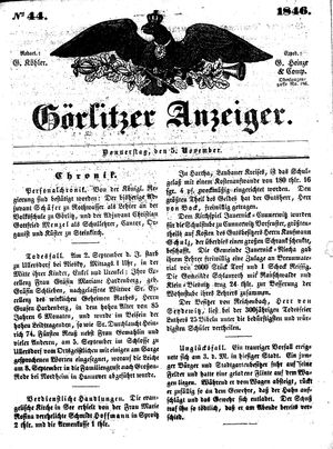 Görlitzer Anzeiger on Nov 5, 1846