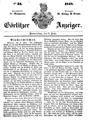 Görlitzer Anzeiger on Jun 8, 1848