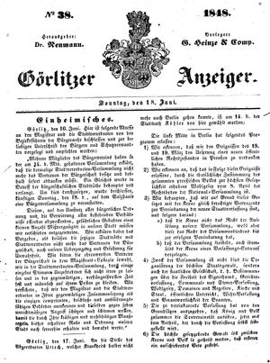 Görlitzer Anzeiger on Jun 18, 1848