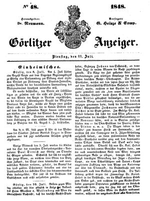 Görlitzer Anzeiger on Jul 11, 1848