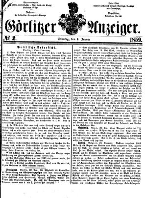 Görlitzer Anzeiger on Jan 4, 1859