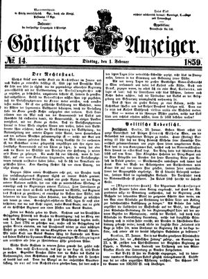 Görlitzer Anzeiger on Feb 1, 1859