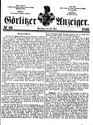 Görlitzer Anzeiger on May 22, 1859