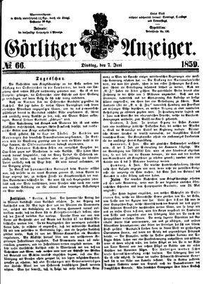 Görlitzer Anzeiger on Jun 7, 1859