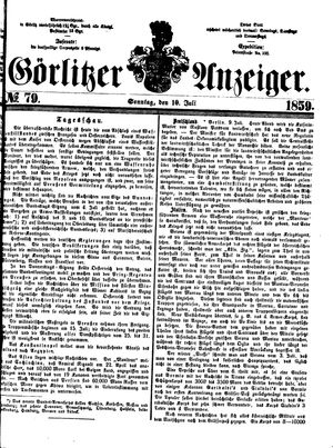 Görlitzer Anzeiger vom 10.07.1859