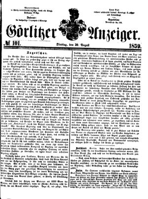 Görlitzer Anzeiger vom 30.08.1859