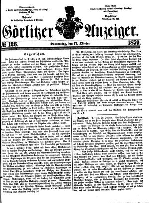 Görlitzer Anzeiger on Oct 27, 1859
