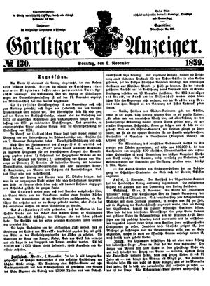 Görlitzer Anzeiger on Nov 6, 1859