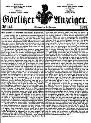 Görlitzer Anzeiger on Dec 6, 1859