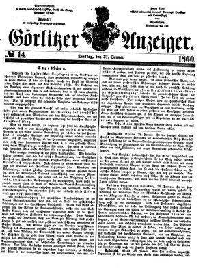Görlitzer Anzeiger on Jan 31, 1860