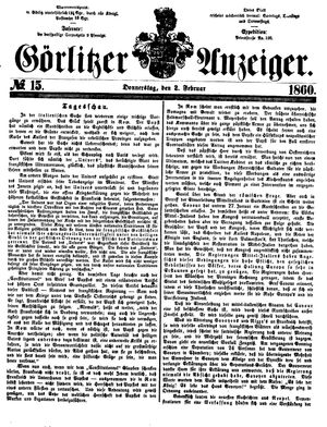 Görlitzer Anzeiger vom 02.02.1860