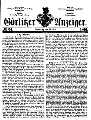Görlitzer Anzeiger on May 31, 1860