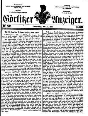Görlitzer Anzeiger on Jul 12, 1860