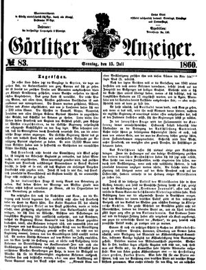 Görlitzer Anzeiger on Jul 15, 1860