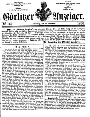Görlitzer Anzeiger on Dec 16, 1860