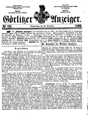 Görlitzer Anzeiger on Dec 20, 1860