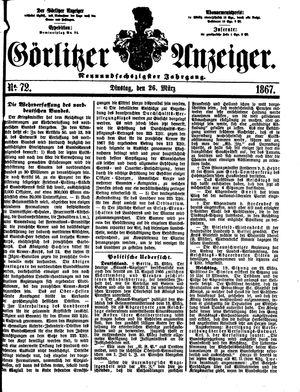 Görlitzer Anzeiger on Mar 26, 1867